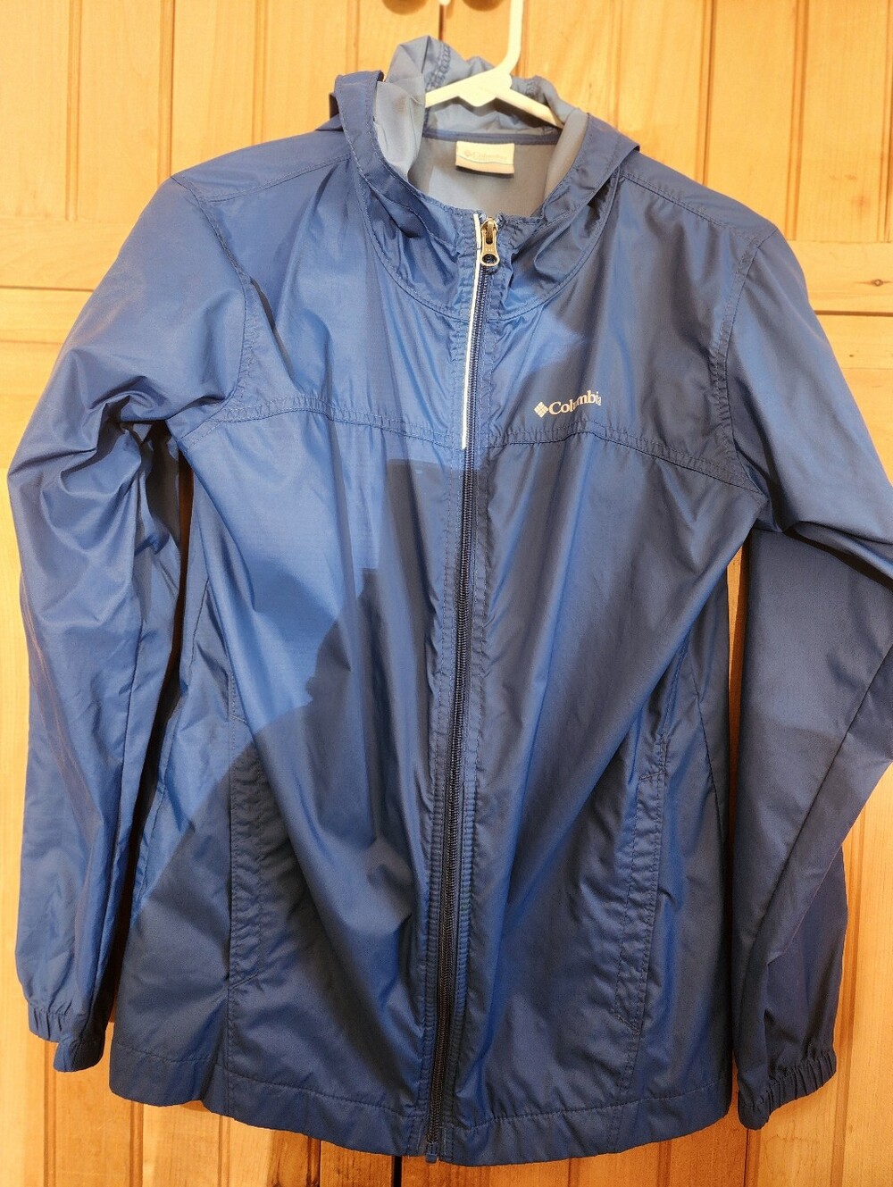 Columbia Youth's Hooded Windbreaker Rain Jacket - Size 14/16